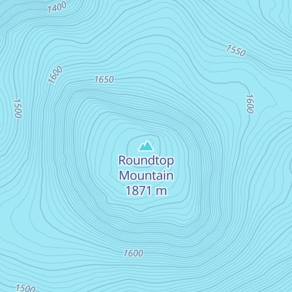 Map of Roundtop Mountain