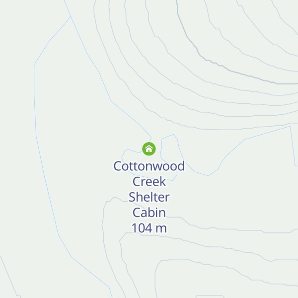 Map of Cottonwood Creek Shelter Cabin