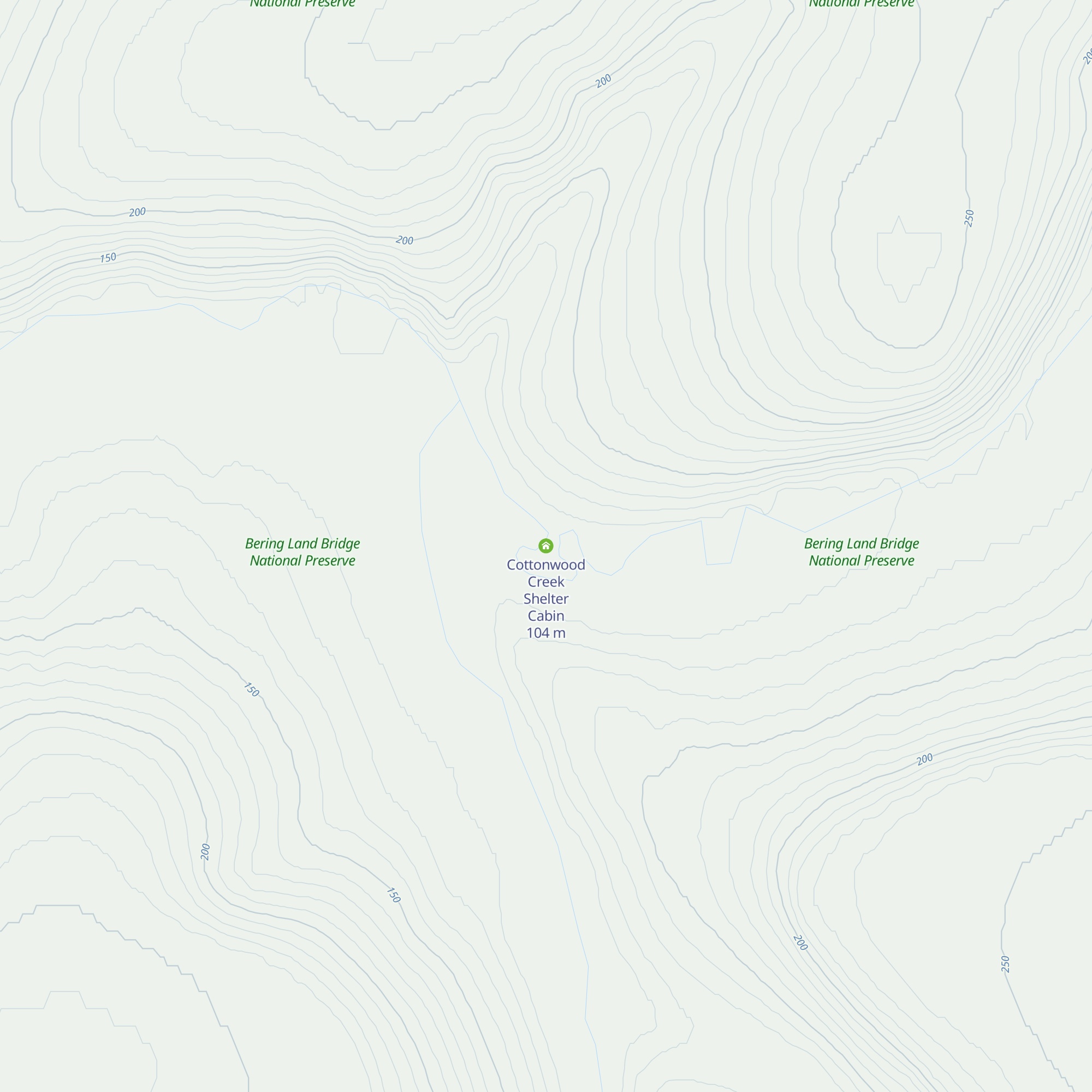 Cottonwood Creek Shelter Cabin map