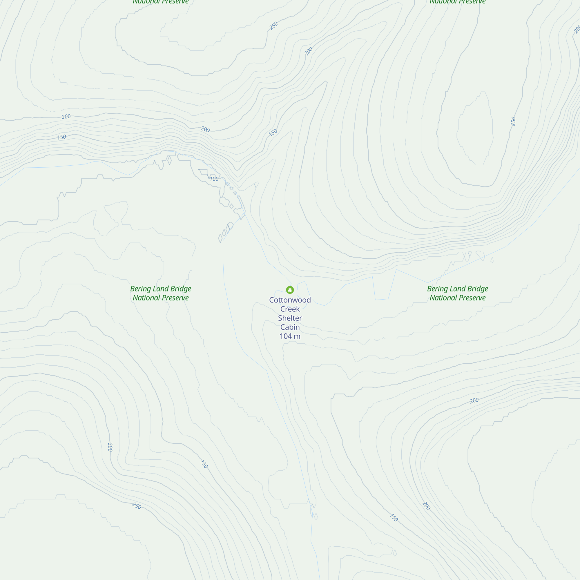 Cottonwood Creek Shelter Cabin map