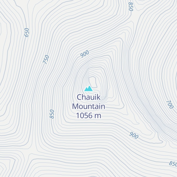 Map of Chauik Mountain