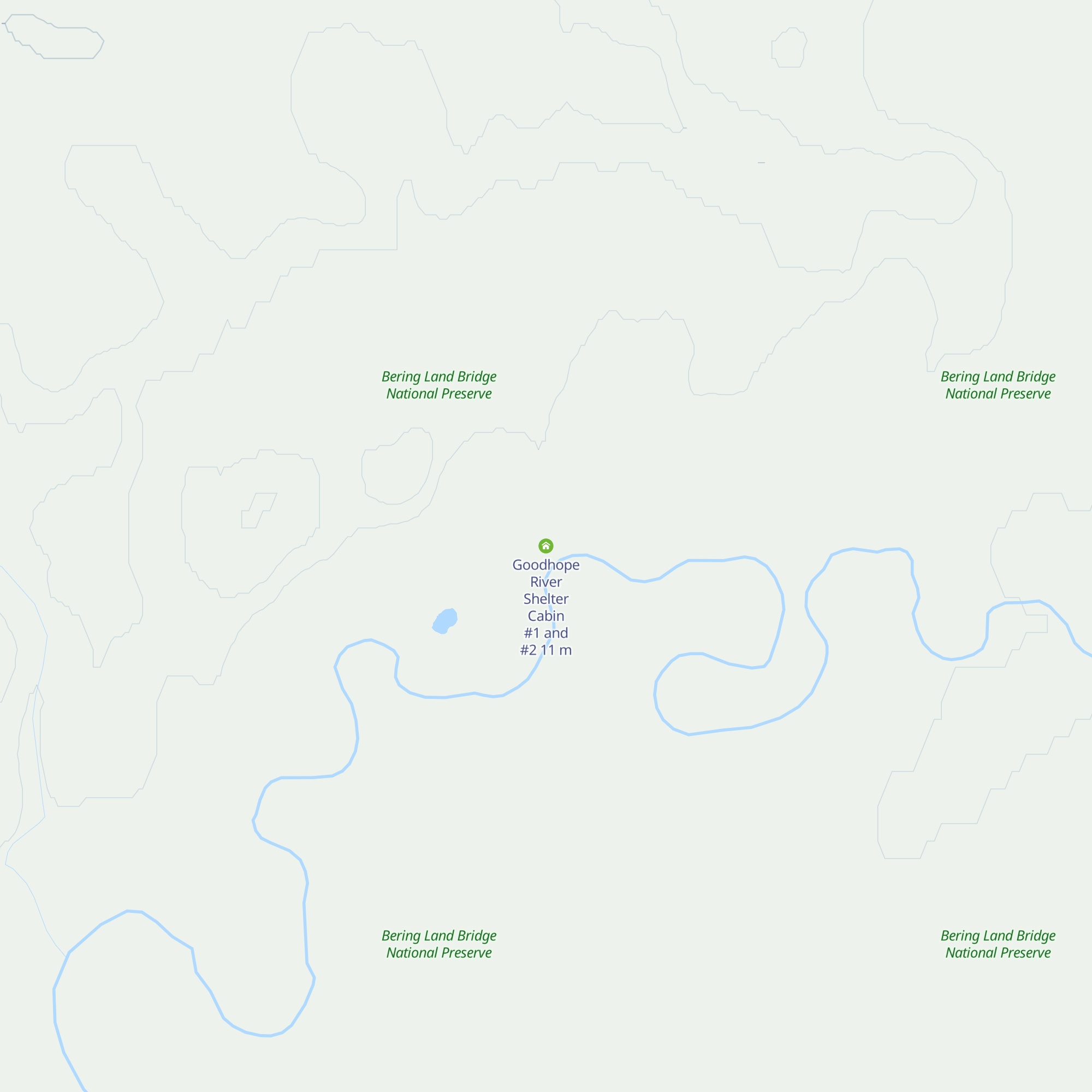 Goodhope River Shelter Cabin #1 and #2 map