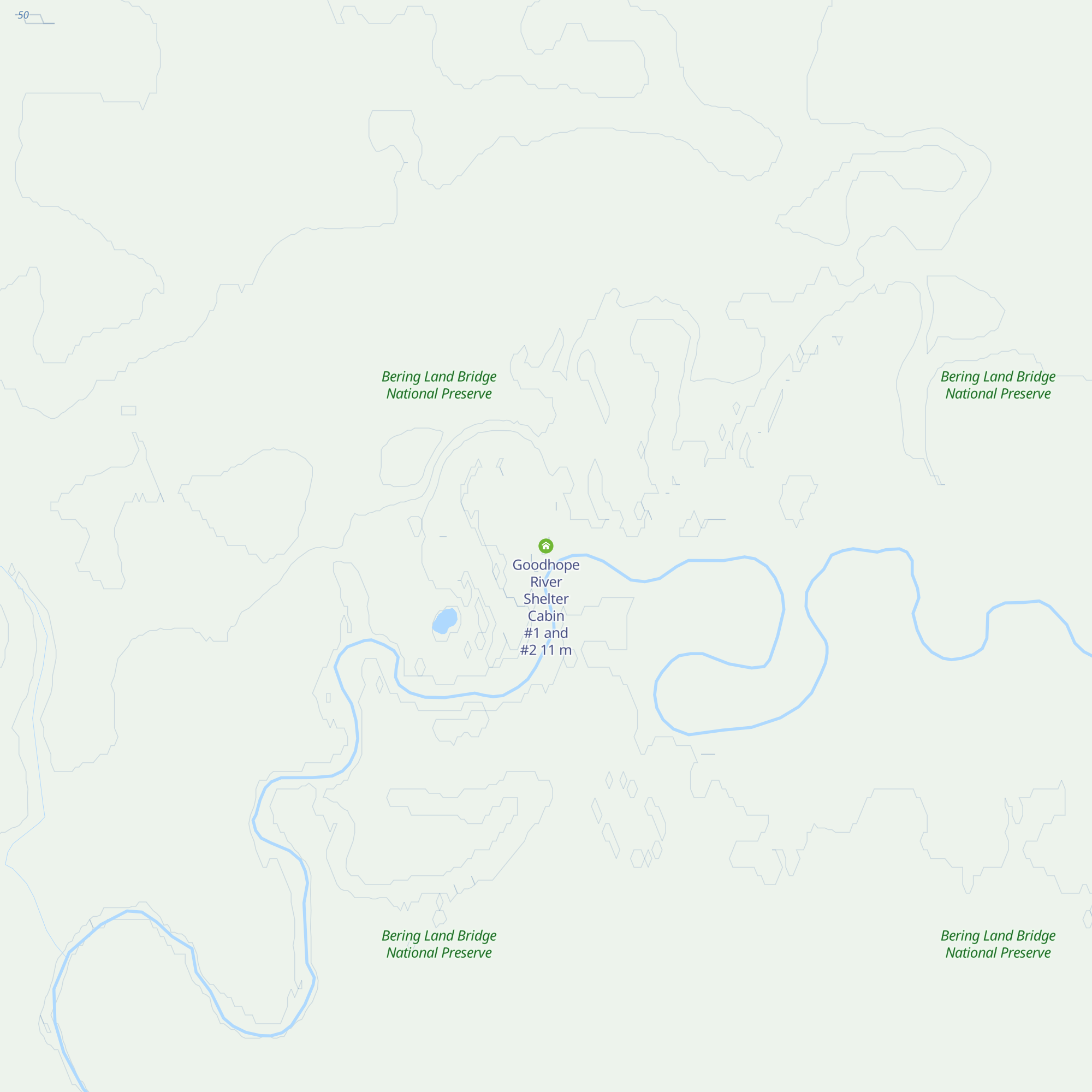 Goodhope River Shelter Cabin #1 and #2 map
