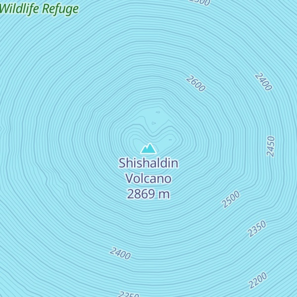 Map of Shishaldin Volcano