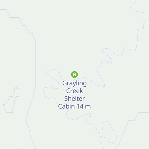 Map of Grayling Creek Shelter Cabin