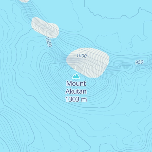 Map of Mount Akutan