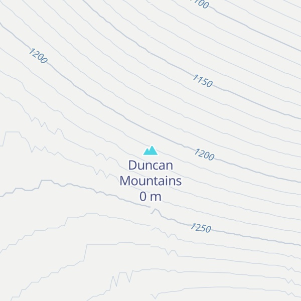 Map of Duncan Mountains