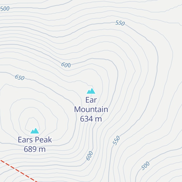 Map of Ear Mountain