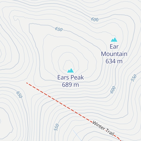 Map of Ears Peak