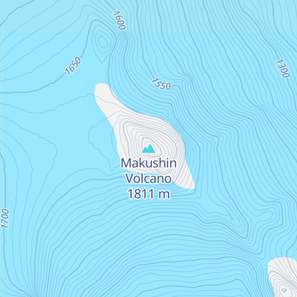 Map of Makushin Volcano