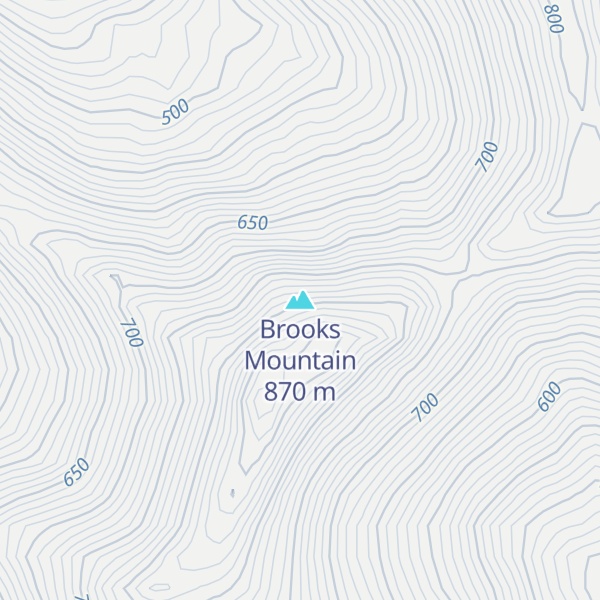 Map of Brooks Mountain