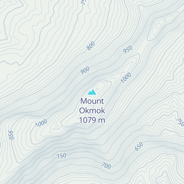 Map of Mount Okmok