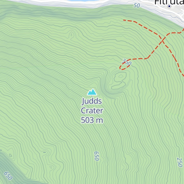 Map of Judds Crater