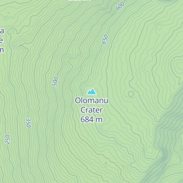 Map of Olomanu Crater