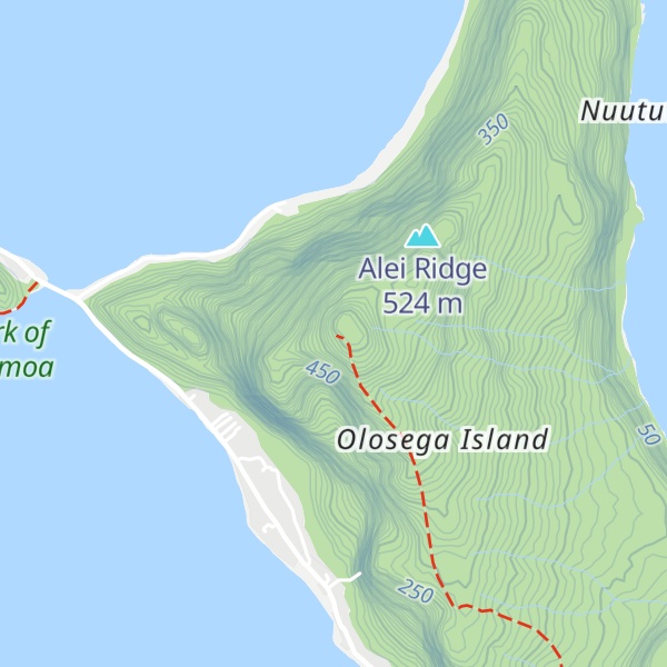 Map of Piumafua Mountain