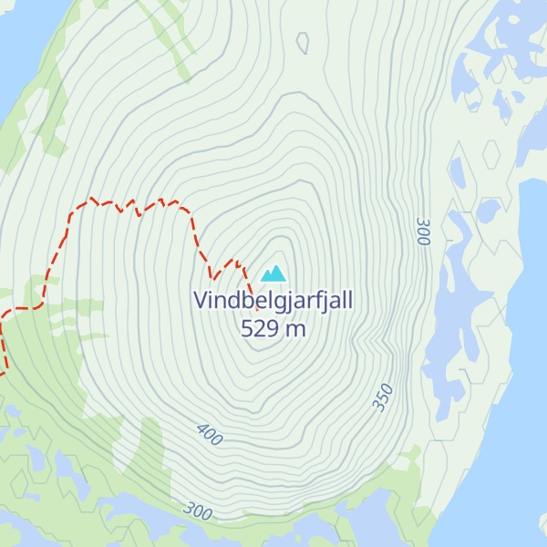 Map of Vindbelgjarfjall
