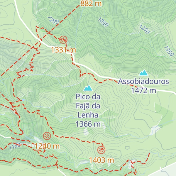 Map of Pico da Fajã da Lenha