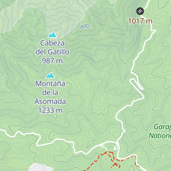 Map of Montaña de los Manantiales