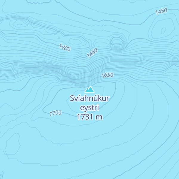 Map of Svíahnúkur eystri