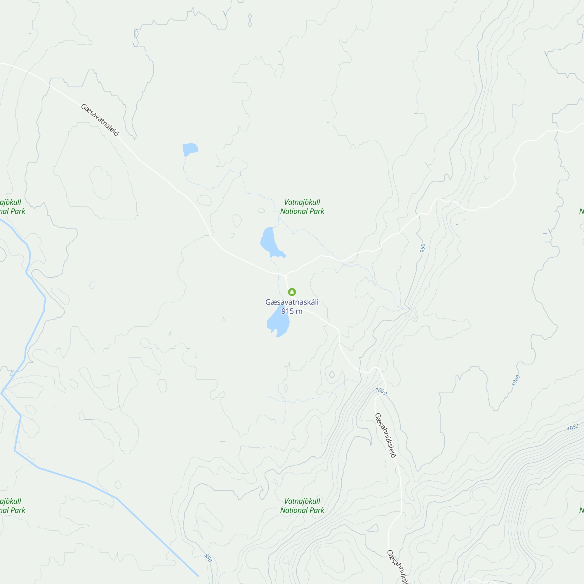 Gæsavatnaskáli map