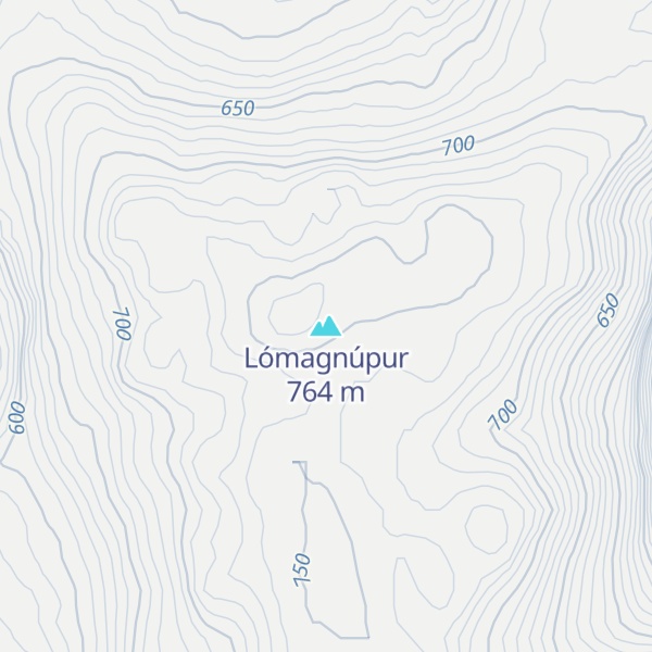 Map of Lómagnúpur