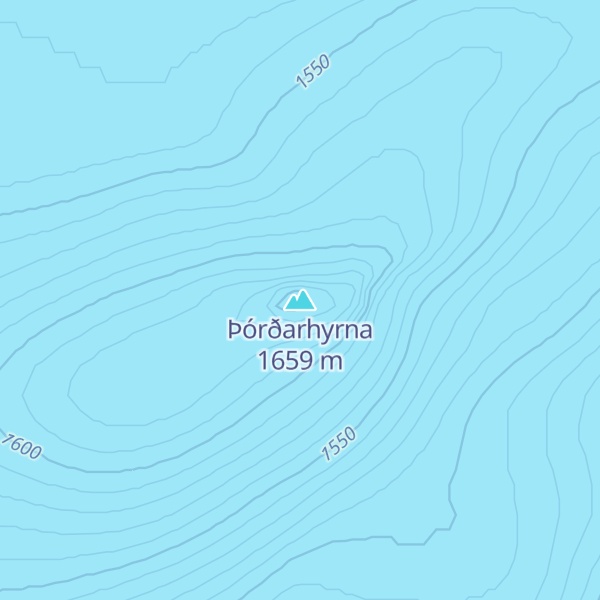Map of Þórðarhyrna