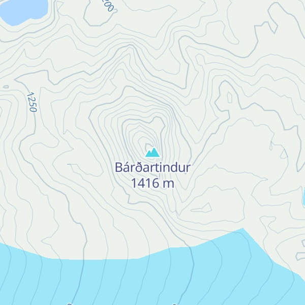 Map of Bárðartindur