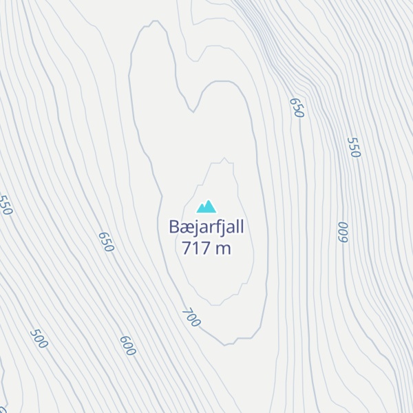 Map of Bæjarfjall