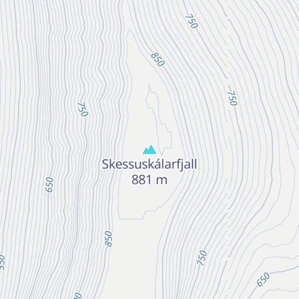 Map of Skessuskálarfjall