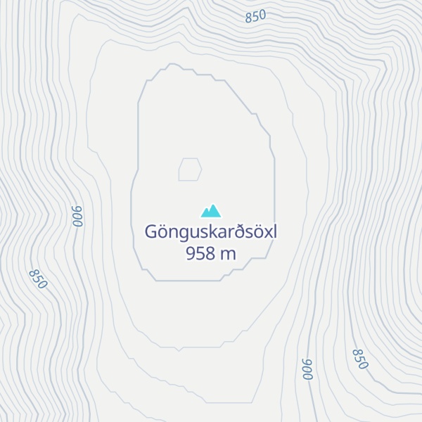 Map of Gönguskarðsöxl