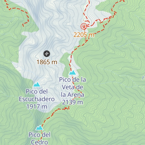 Map of Pico de la Veta de la Arena