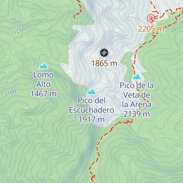 Map of Pico del Escuchadero