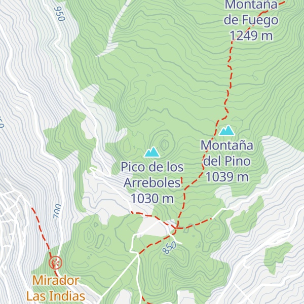 Map of Pico de los Arreboles