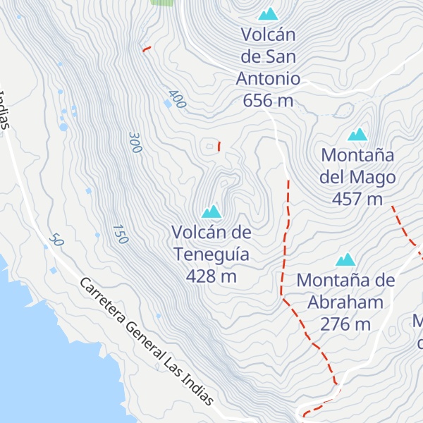 Map of Volcán de Teneguía