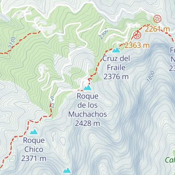 Map of Roque de los Muchachos