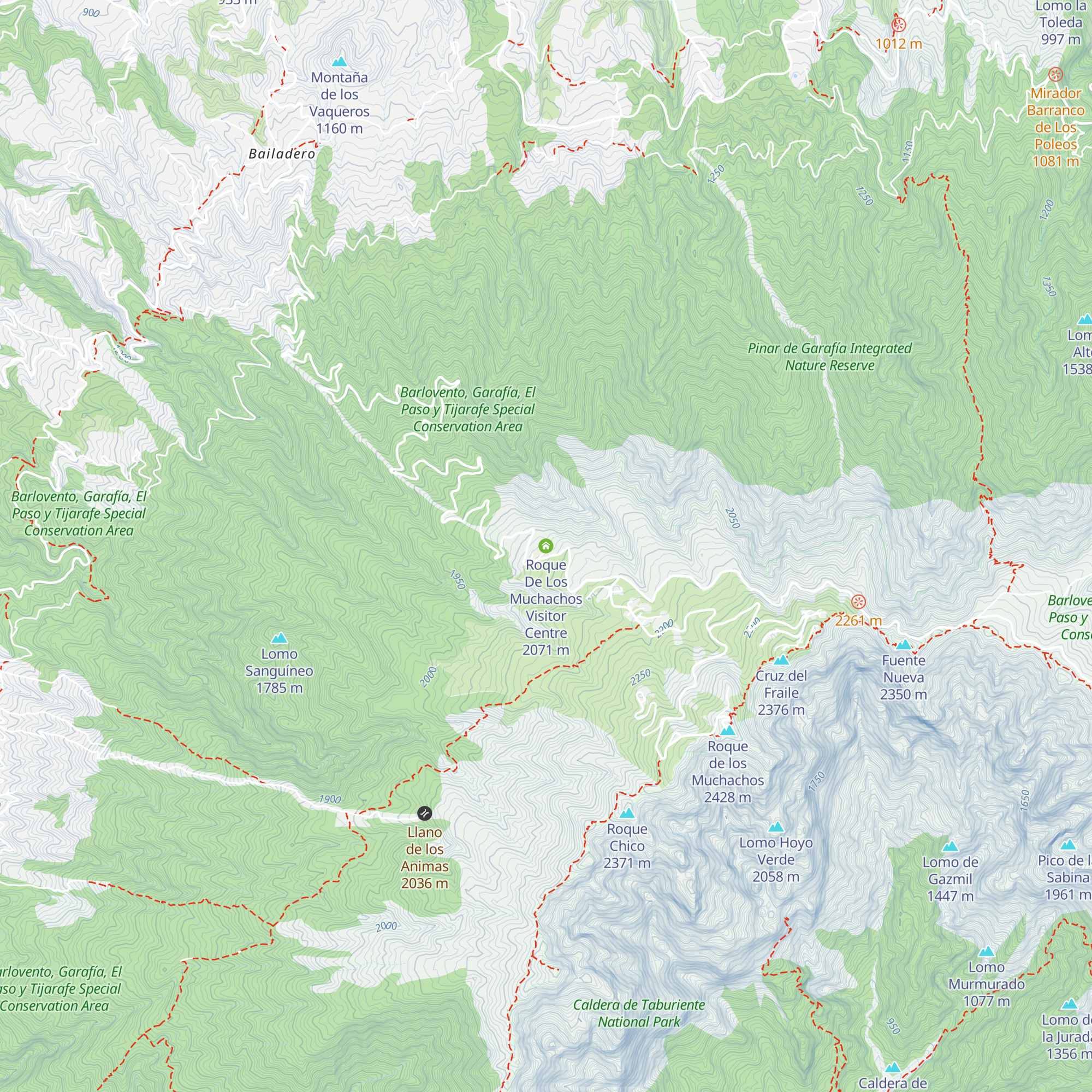Roque De Los Muchachos Visitor Centre map