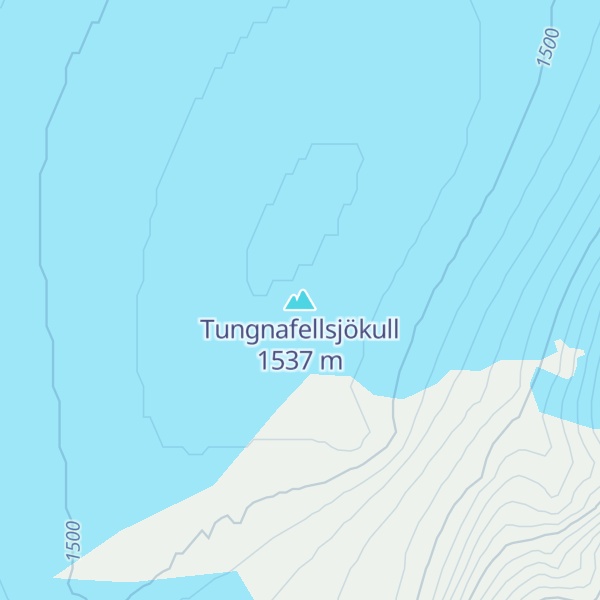 Map of Tungnafellsjökull