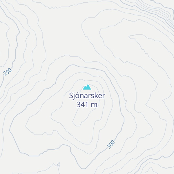 Map of Sjónarsker