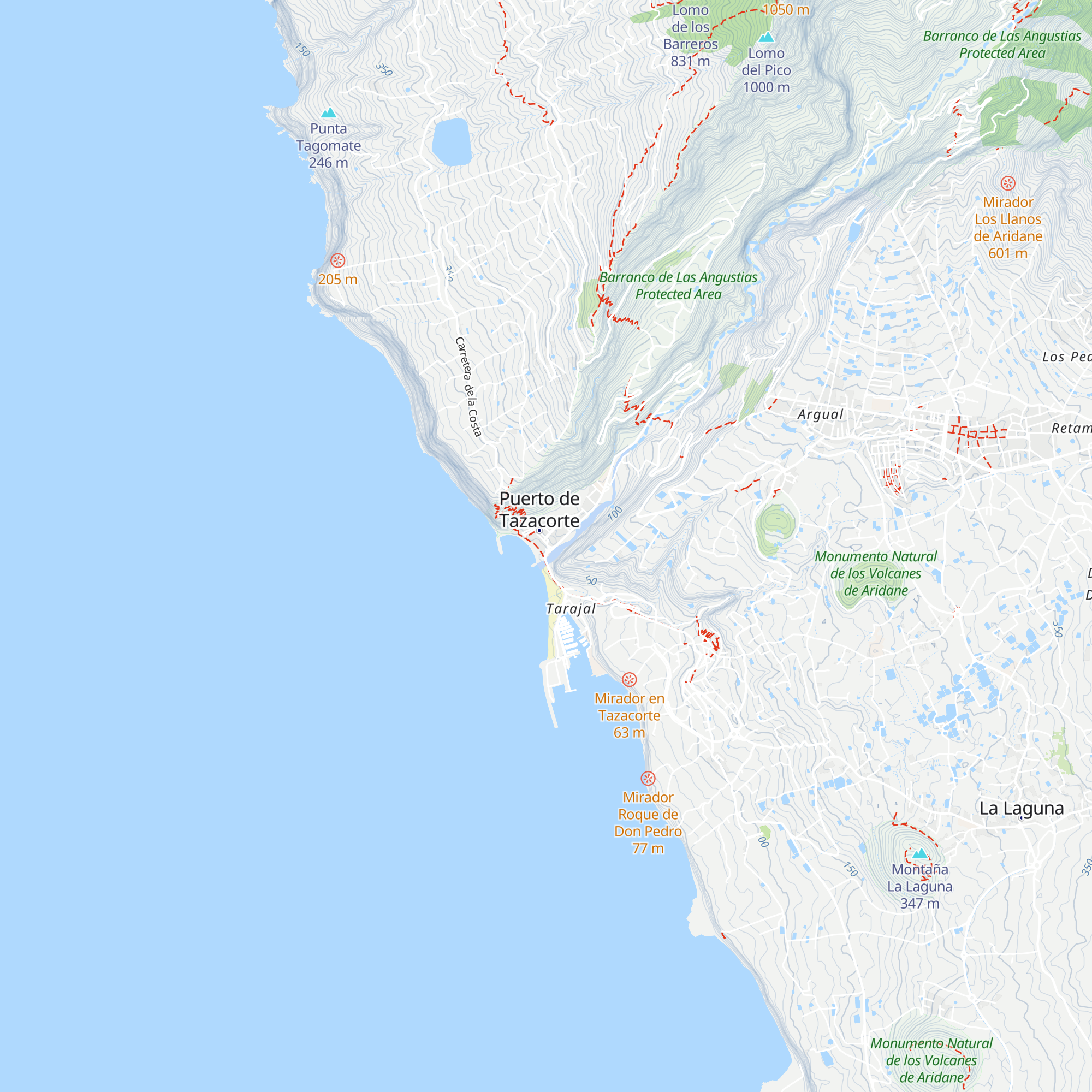 Officina de Tourismo y Comercio del Puerto de Tazacorte map