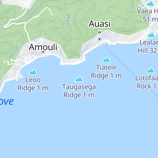 Map of Taugasega Ridge
