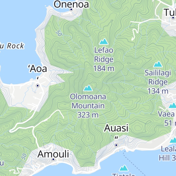 Map of Olomoana Mountain