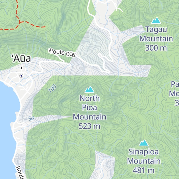Map of North Pioa Mountain