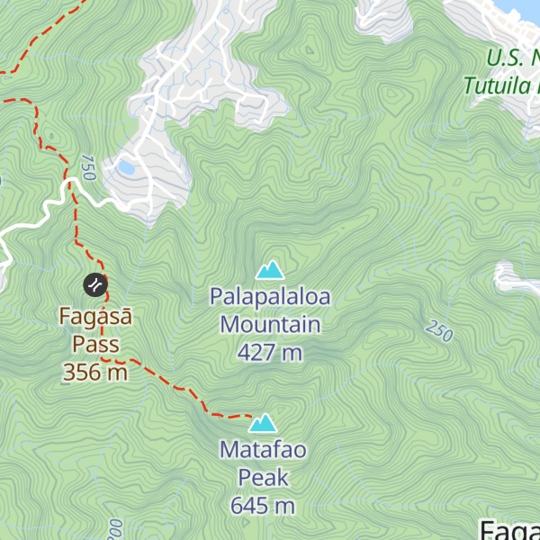 Map of Palapalaloa Mountain