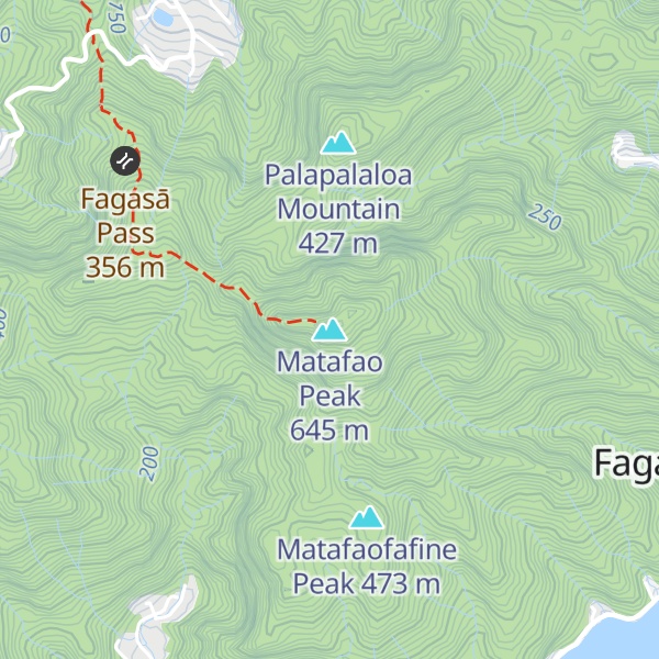 Map of Matafao Peak
