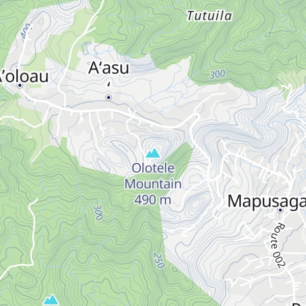 Map of Olotele Mountain