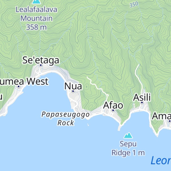 Map of Vaiala Ridge