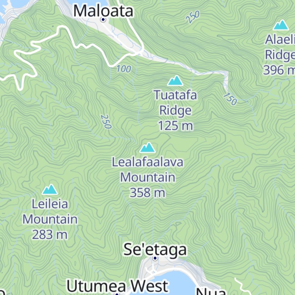 Map of Lealafaalava Mountain