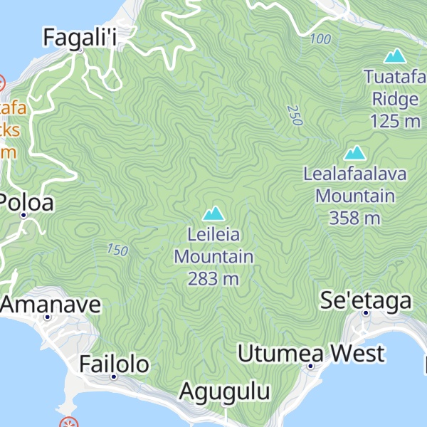 Map of Leileia Mountain