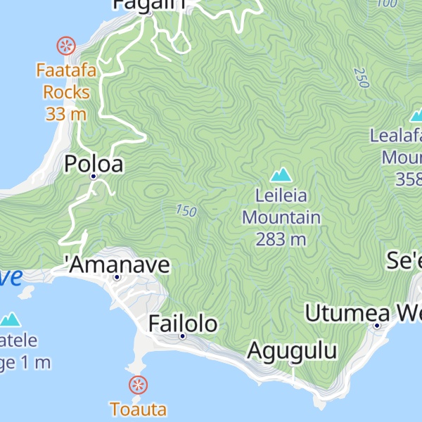 Map of Olotafatafa Ridge