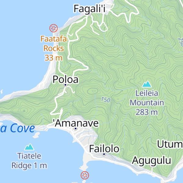 Map of Tuigaava Ridge